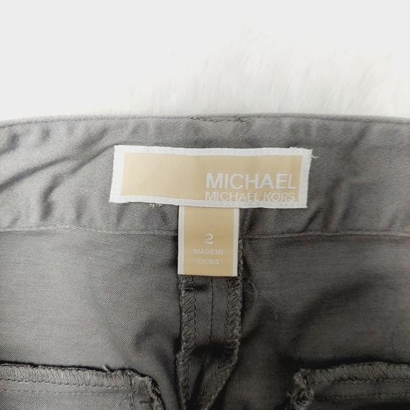 Michael Kors Gray Mid Rise Straight Leg Trouser Pants 1259 - Picture 6 of 9